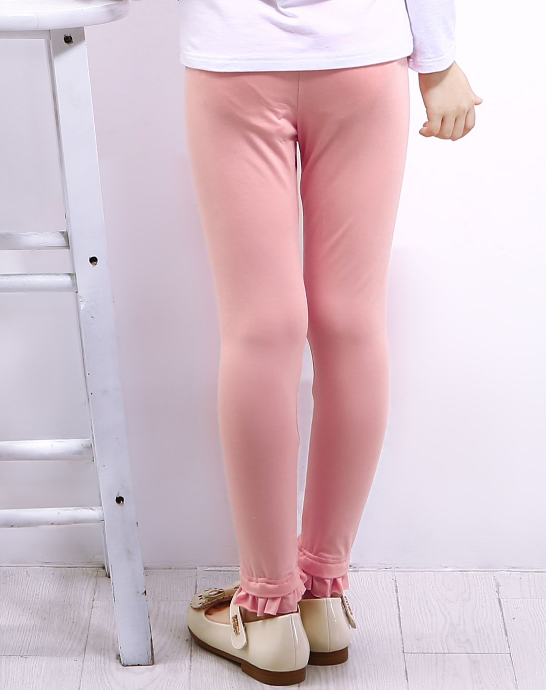 女童肉粉色打底裤