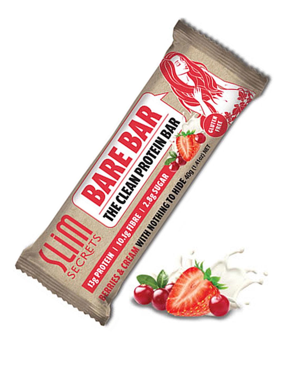 > 澳洲 slim secrets 天然草莓棒 40克