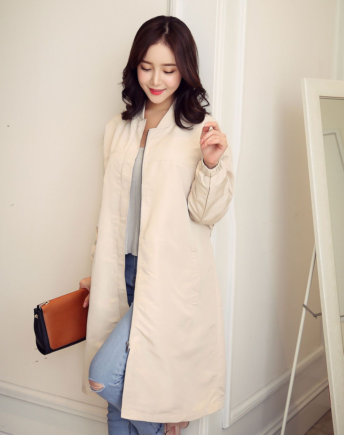 浅卡其 女款时尚外套