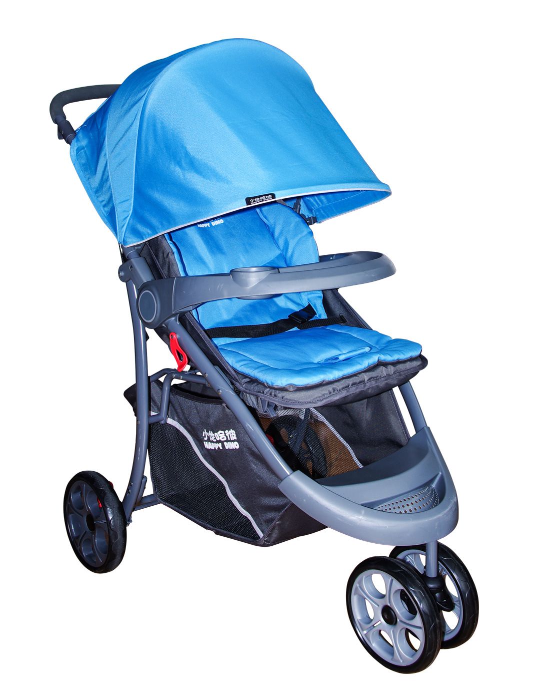 happy dino小龙哈彼推车专场直发货小龙哈彼 欧式全篷三轮推车(蓝色)