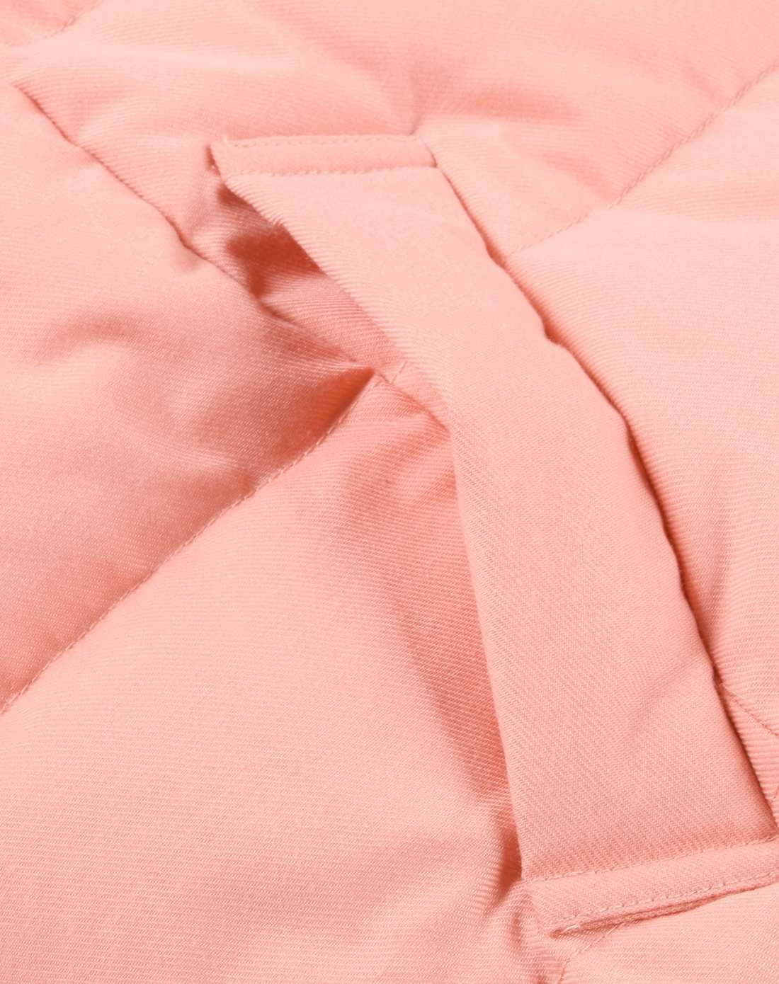 虾粉红色可机洗80%含绒量厚实翻领羽绒服