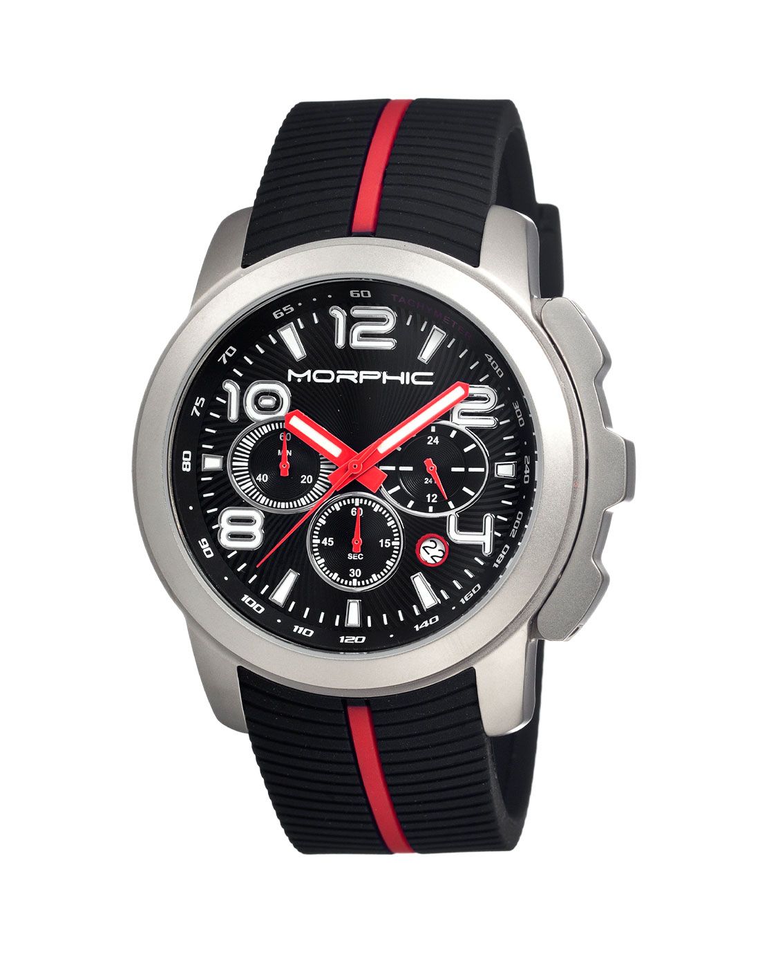 > morphic银色 & 黑色 m22 系列计时腕表mph2202