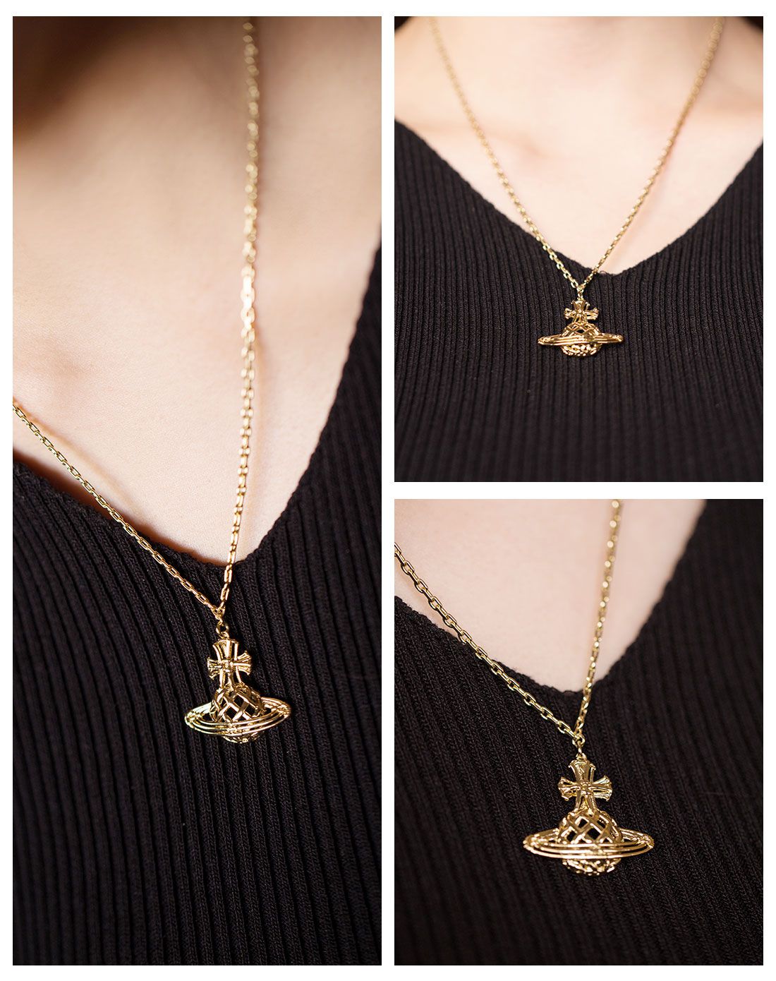 vivienne westwood 16新款 复古土星项链