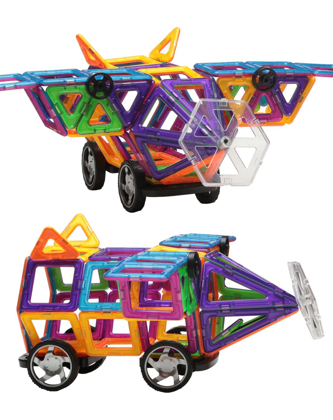 【新品】优彼磁力片积木78片装 提拉百变构建积木