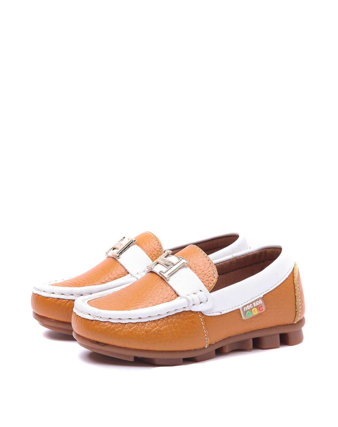 男小童土黄方口皮鞋【26-30】