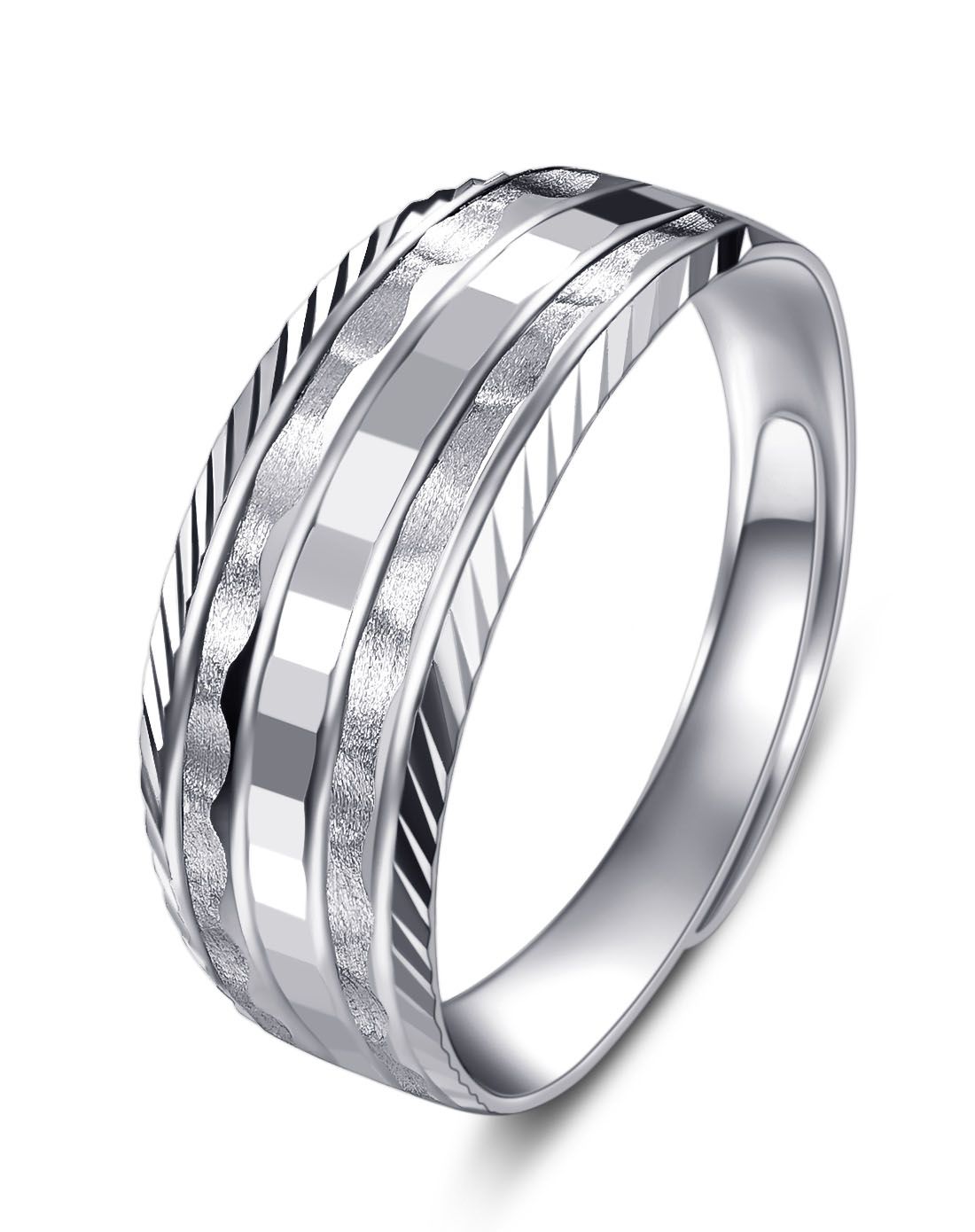 bohengda 铂金pt950简约男戒 明志男士(开口可调节指圈大小)