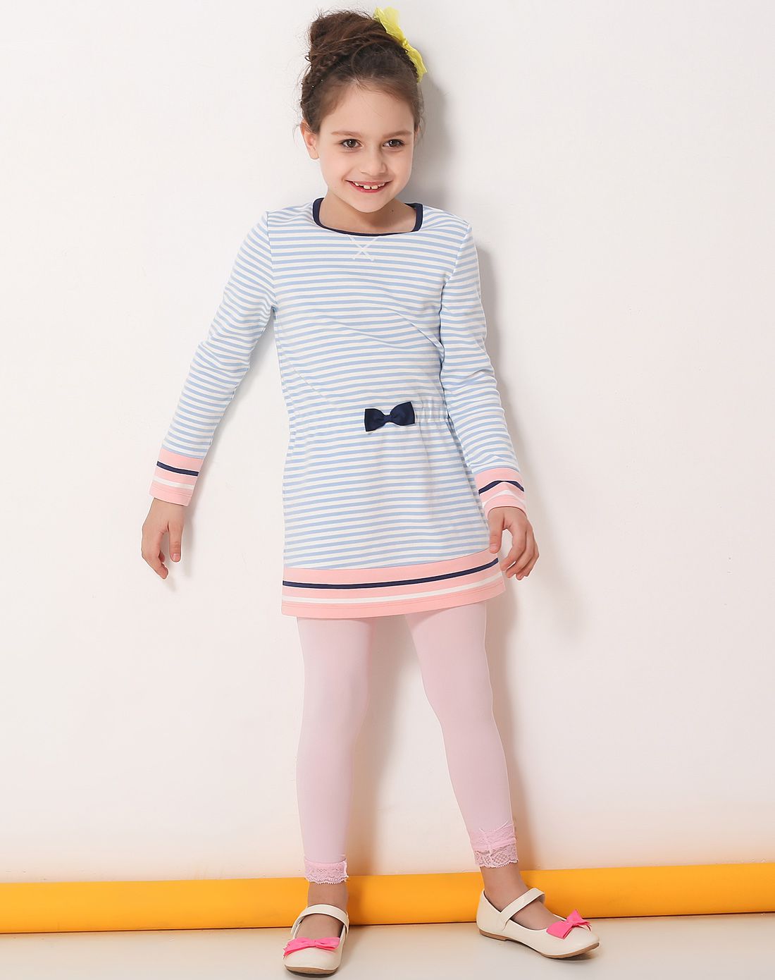 【两件起售】女童玫红色连裤袜