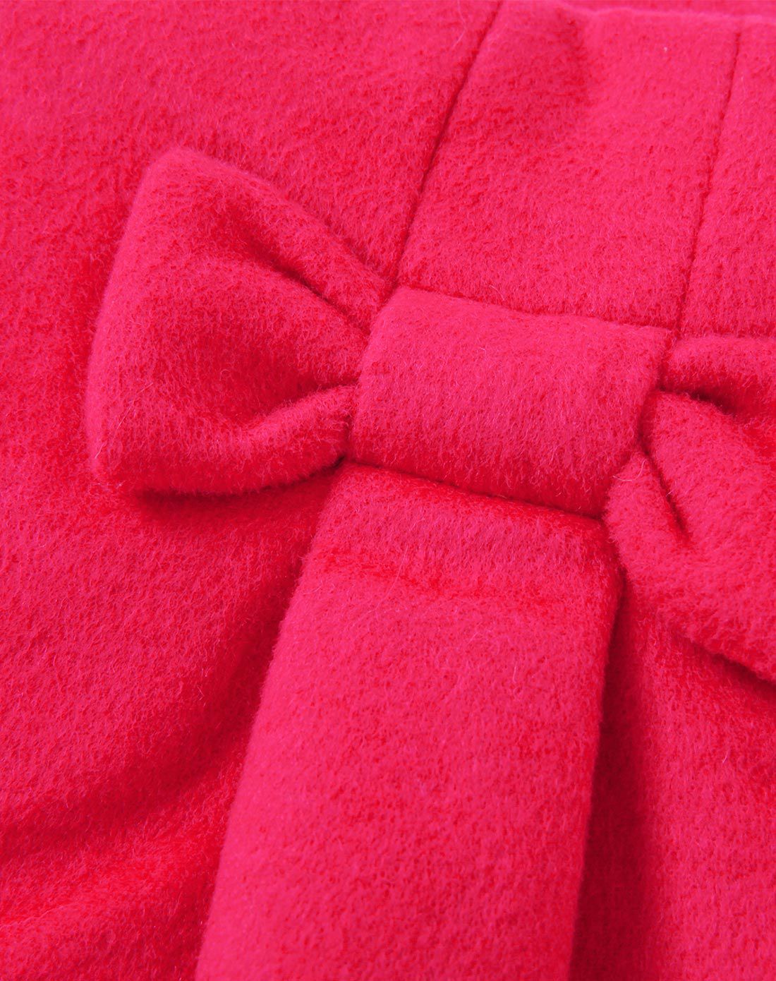 女童暖红色毛呢长袖大衣