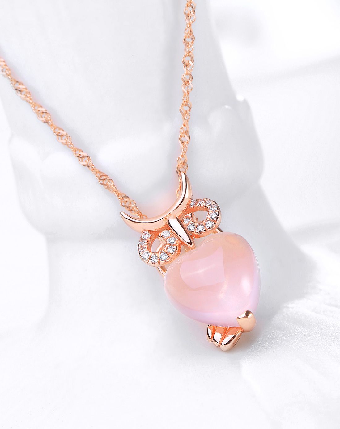 天然冰种芙蓉石项链 诠释爱 配证书