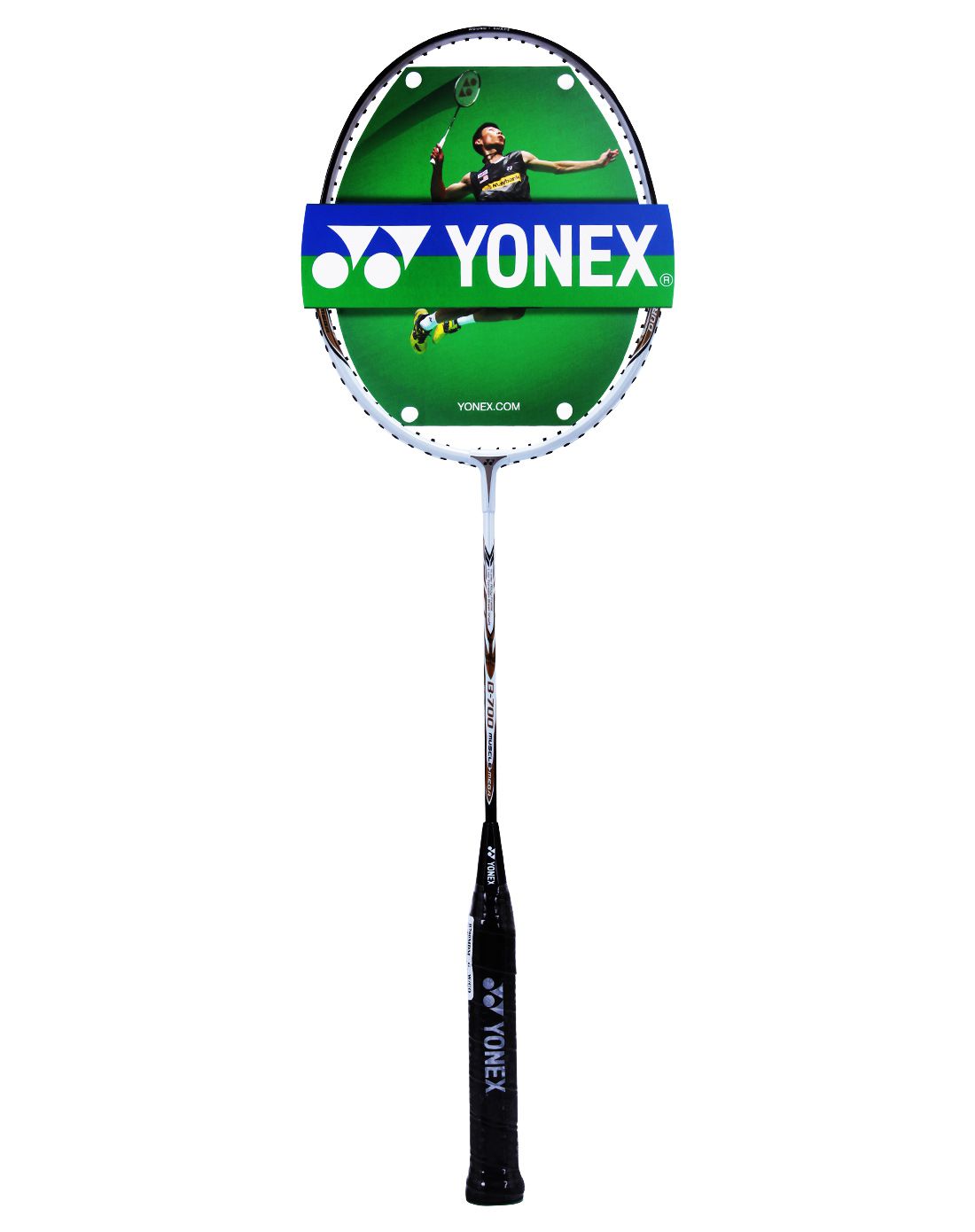 尤尼克斯羽毛球系列专场b-700mdm 中性款白配金色羽毛球拍(带线)b700