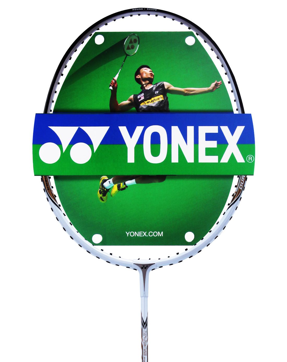 b-700mdm 中性款白配金色羽毛球拍(带线)