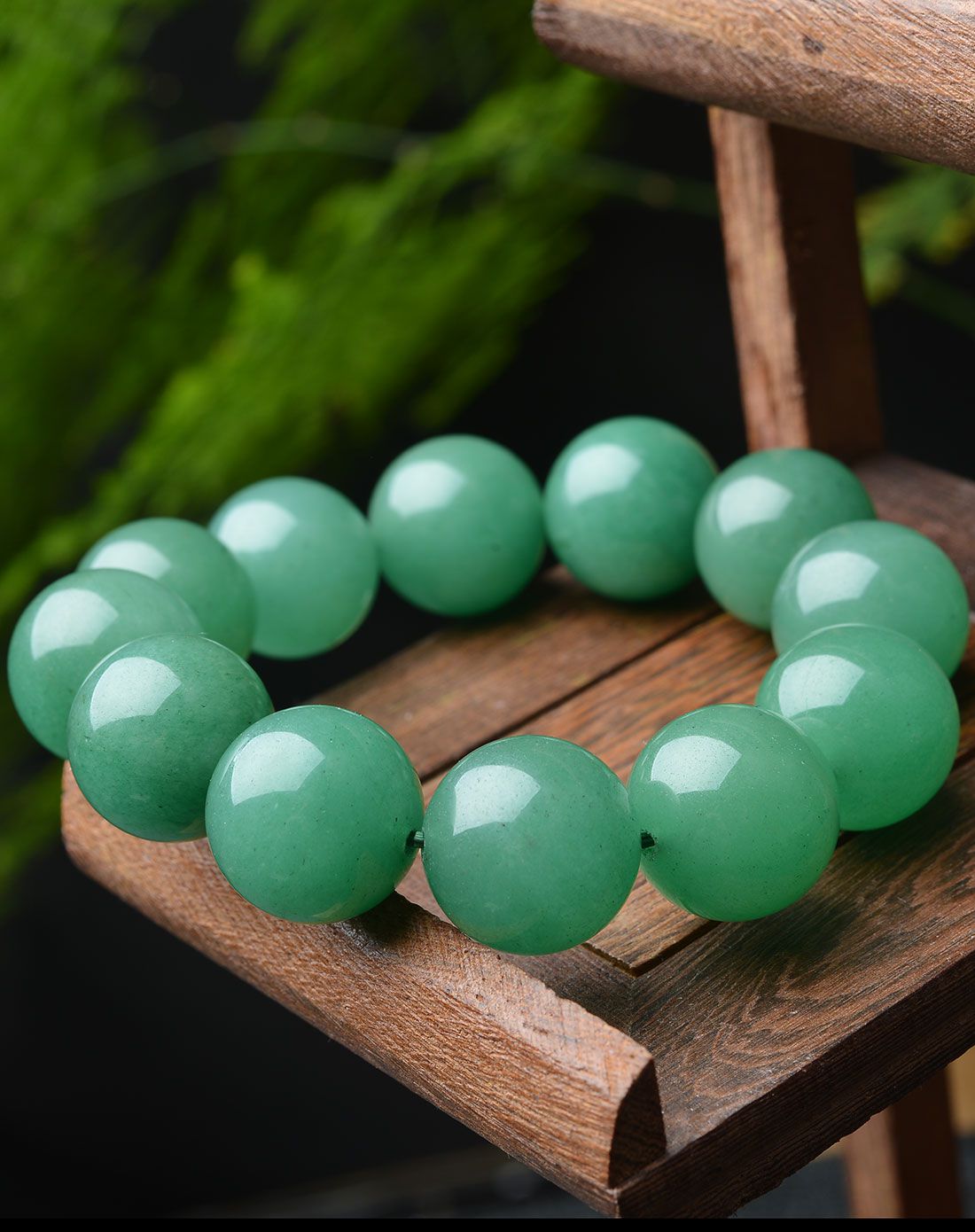 亿珍阁 东陵玉饱满通透圆珠手链(附证书)