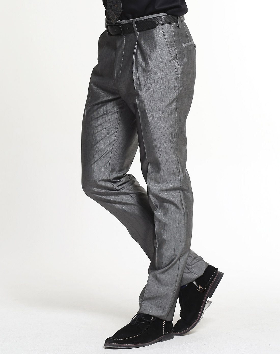 灰色时尚商务长西裤