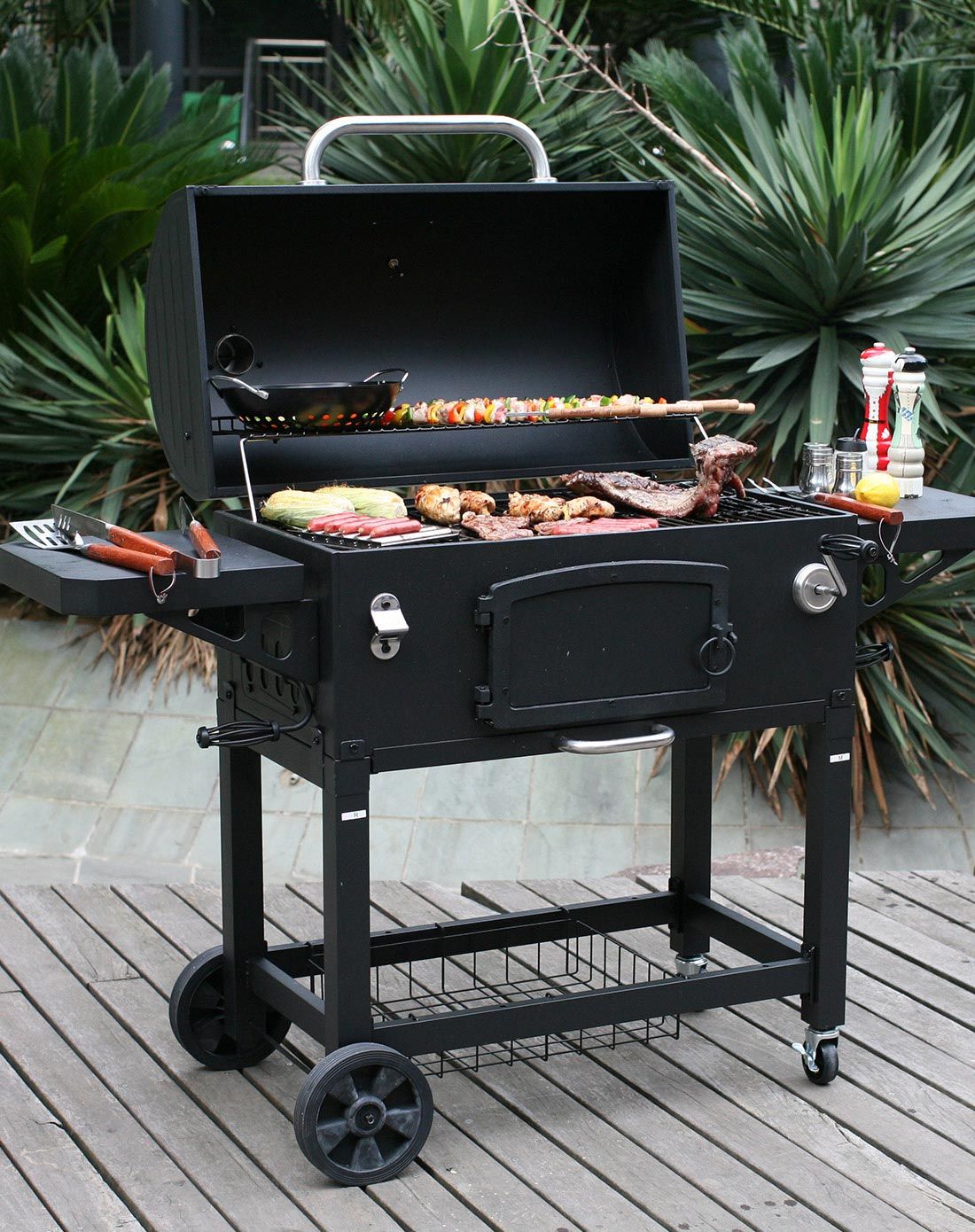 烧烤世家e-rover烧烤装备专场直发货雷神美式庭院烤炉搪瓷铸铁烤网双