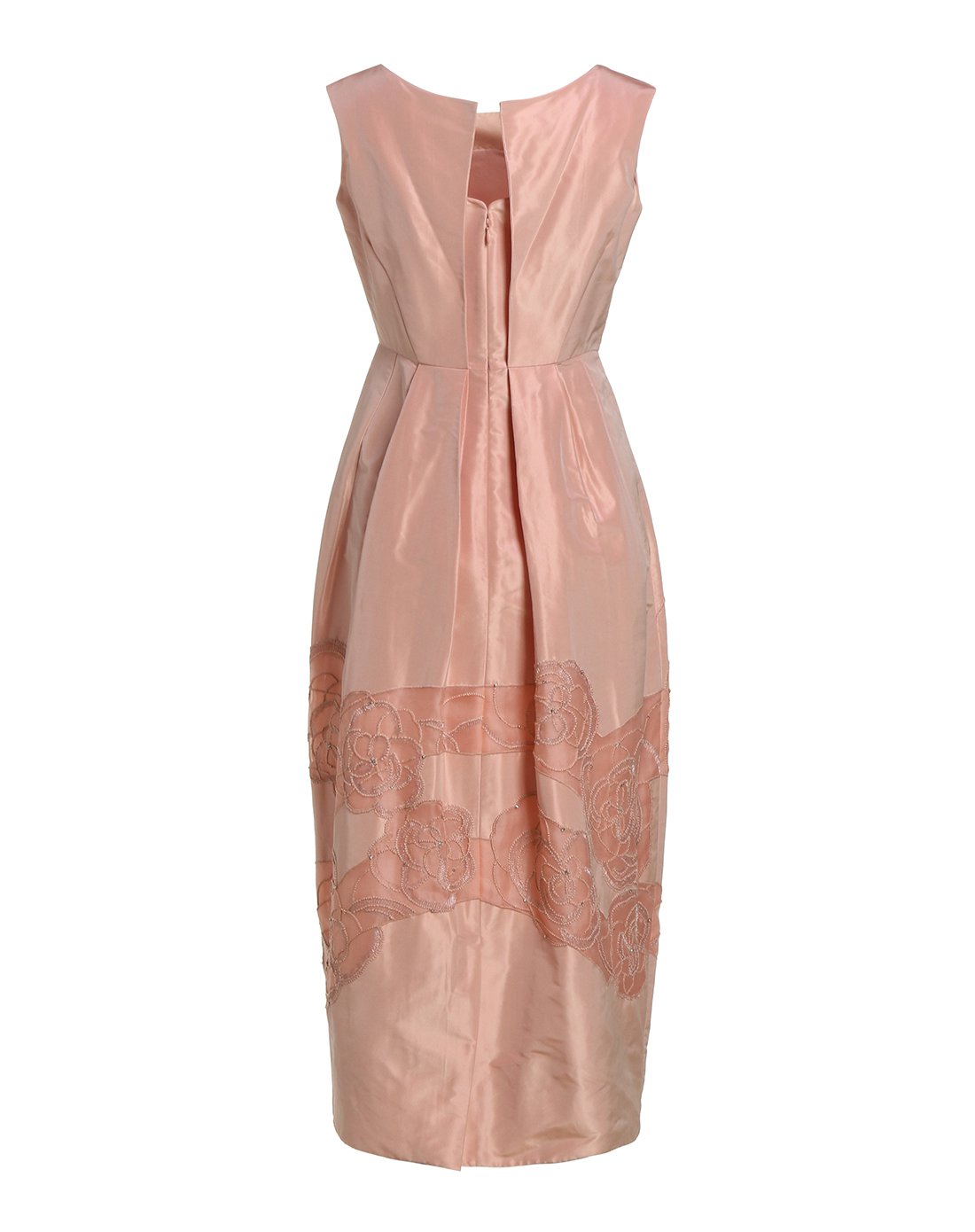 夏姿陈女款金线绣花真丝礼服裙