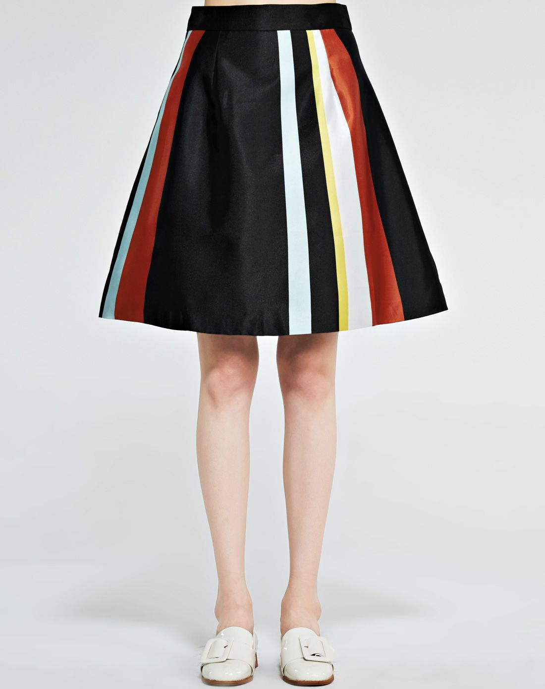 太平鸟peace bird女装 春季必买专场彩色纹样印花半裙a2ge53111c0