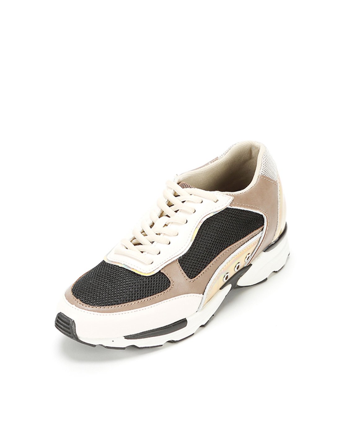 潮流女鞋 入夏必备 puzzle女款杏色网格透气时尚运动鞋