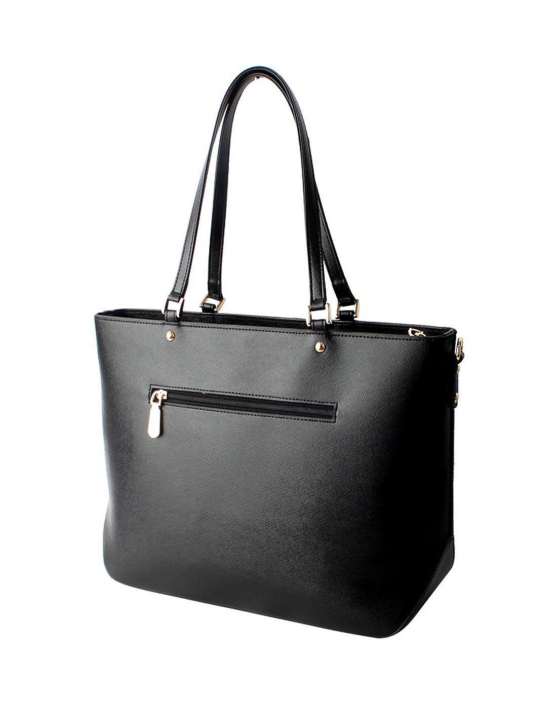 > bana bana 黑色时尚皇冠图案简约皮革皮包