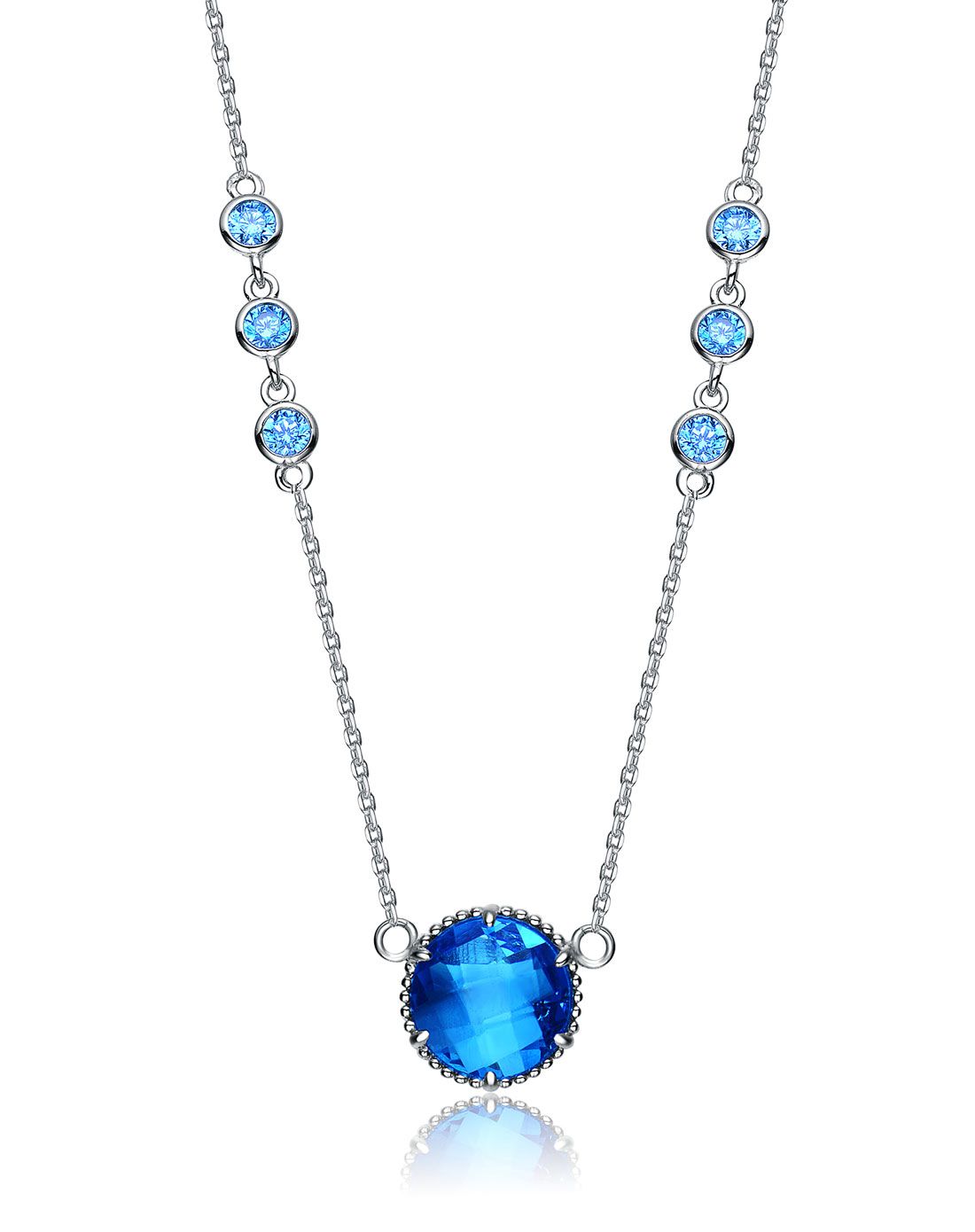 genevive by czc 女士氧化锆项链nec9261-bt