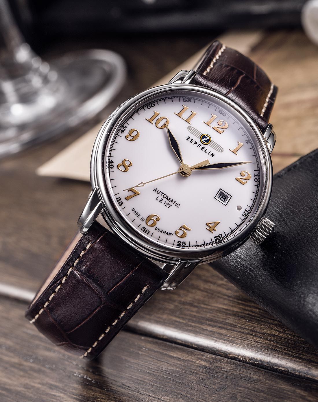 德国腕表精品大观德国百年名表 齐柏林zeppelin原装进口商务休闲男款