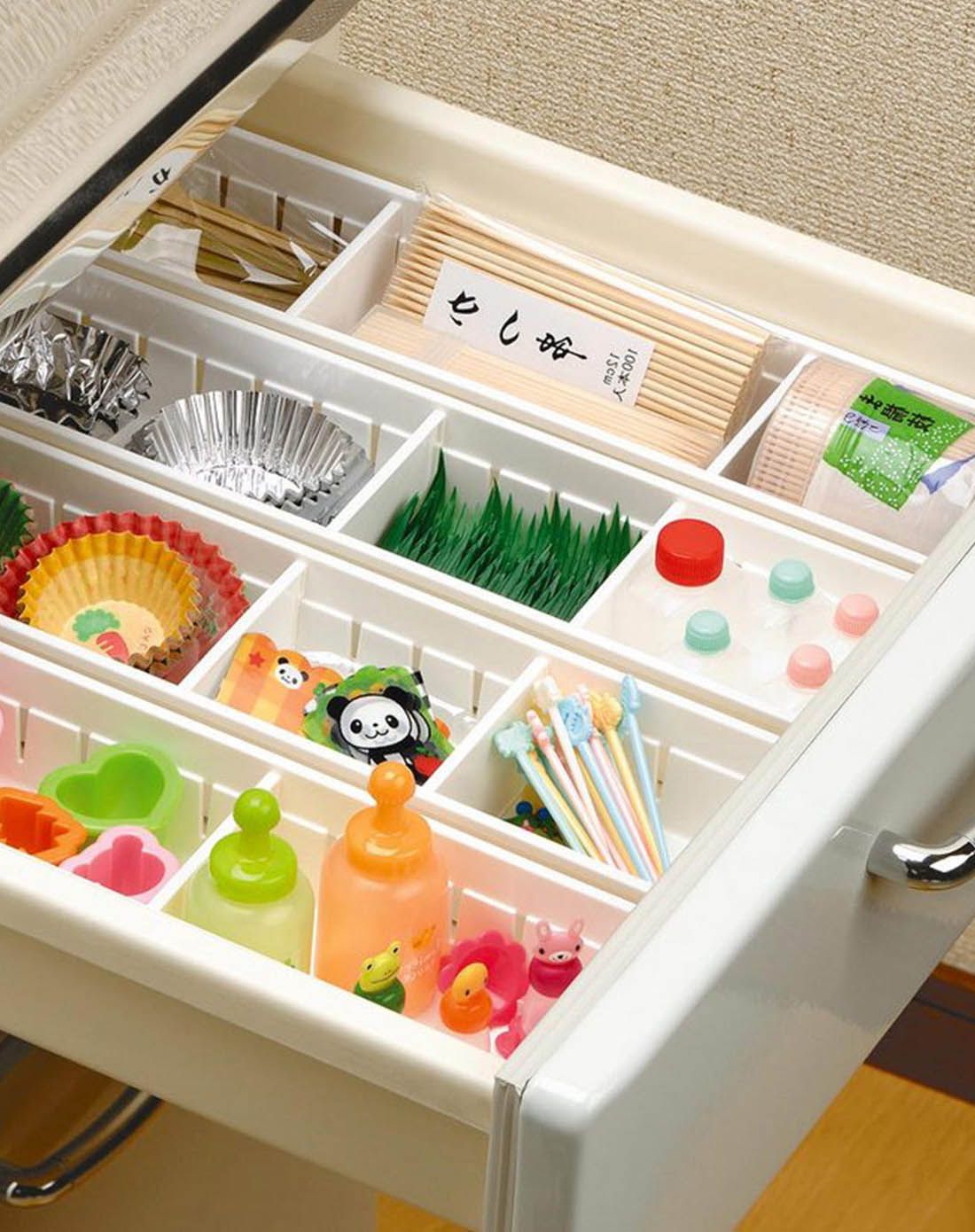 日本进口2格抽屉整理盒-轻松收纳,物品餐具分类管理,整齐又卫生