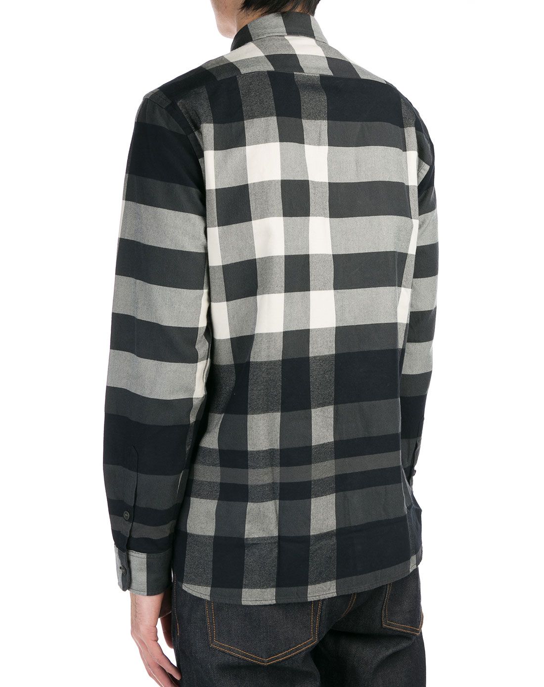 > burberry黑白色格子时尚t恤衫