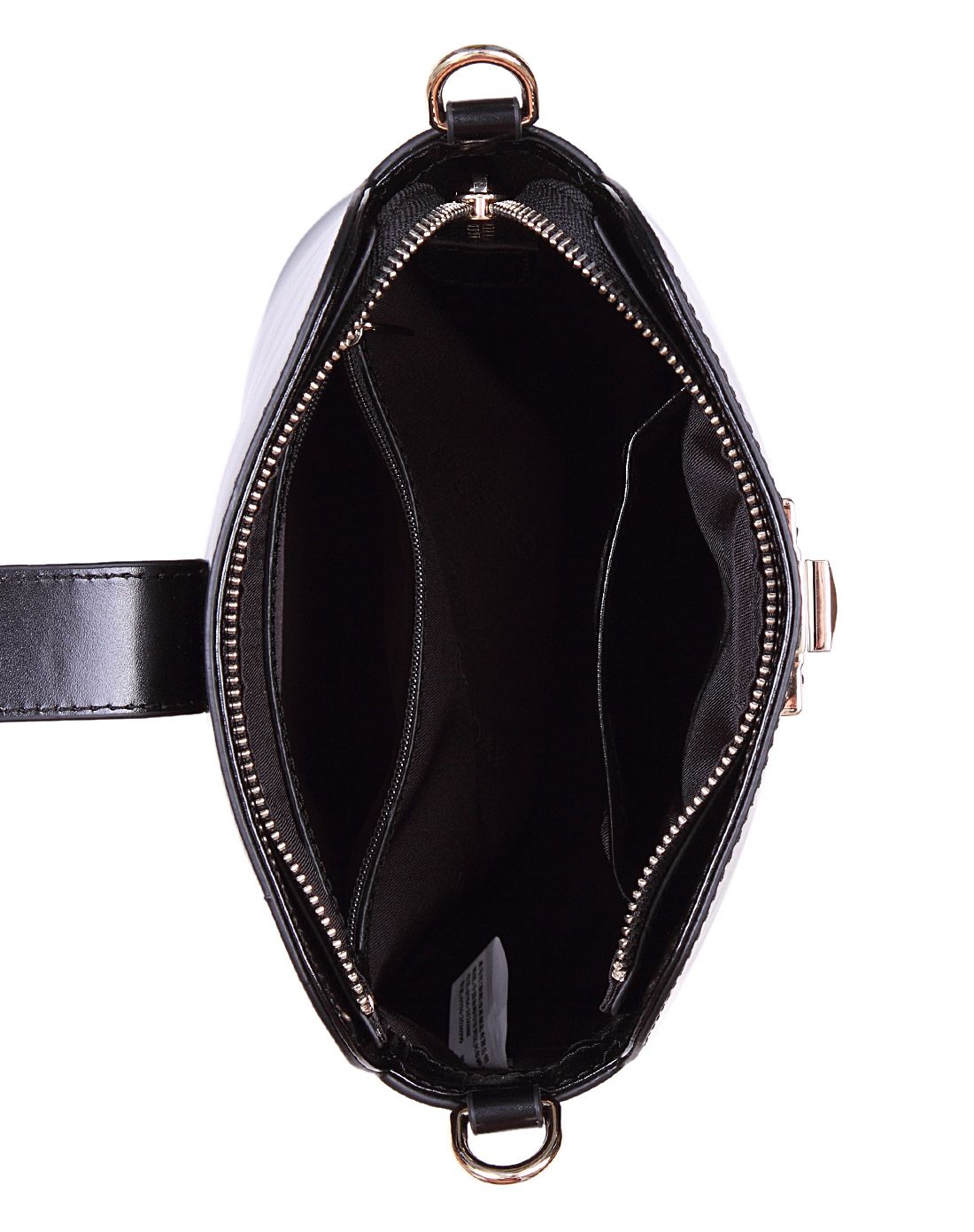 2015新款黑色光面牛皮经典实用水桶包斜挎包