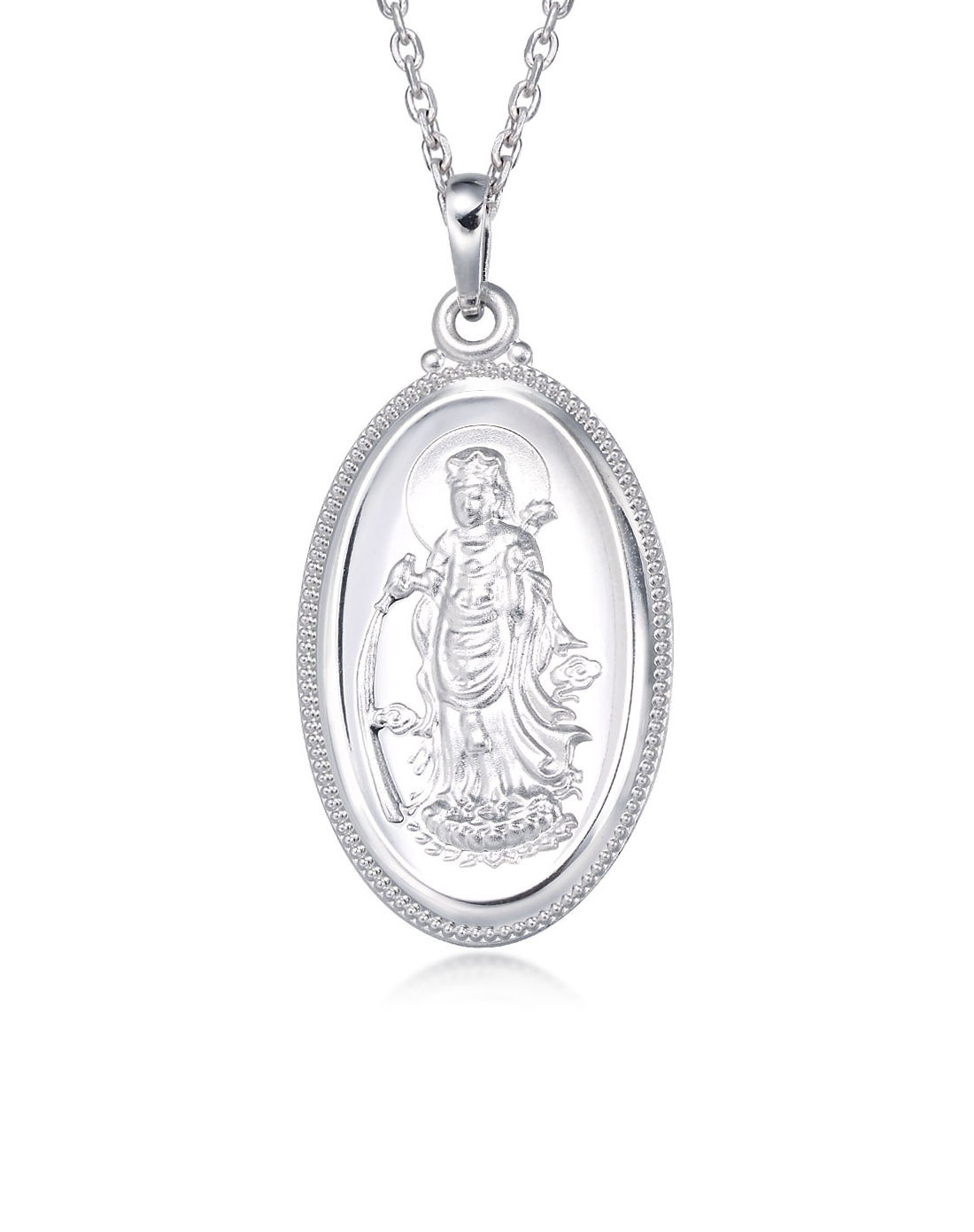 周生生 pt950铂金观音菩萨吊坠 计价 7.99克 (不含项链)