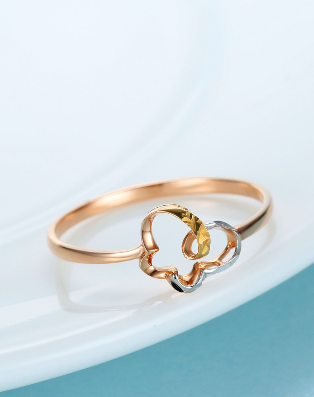 谢瑞麟 18k金新款彩金时尚戒指