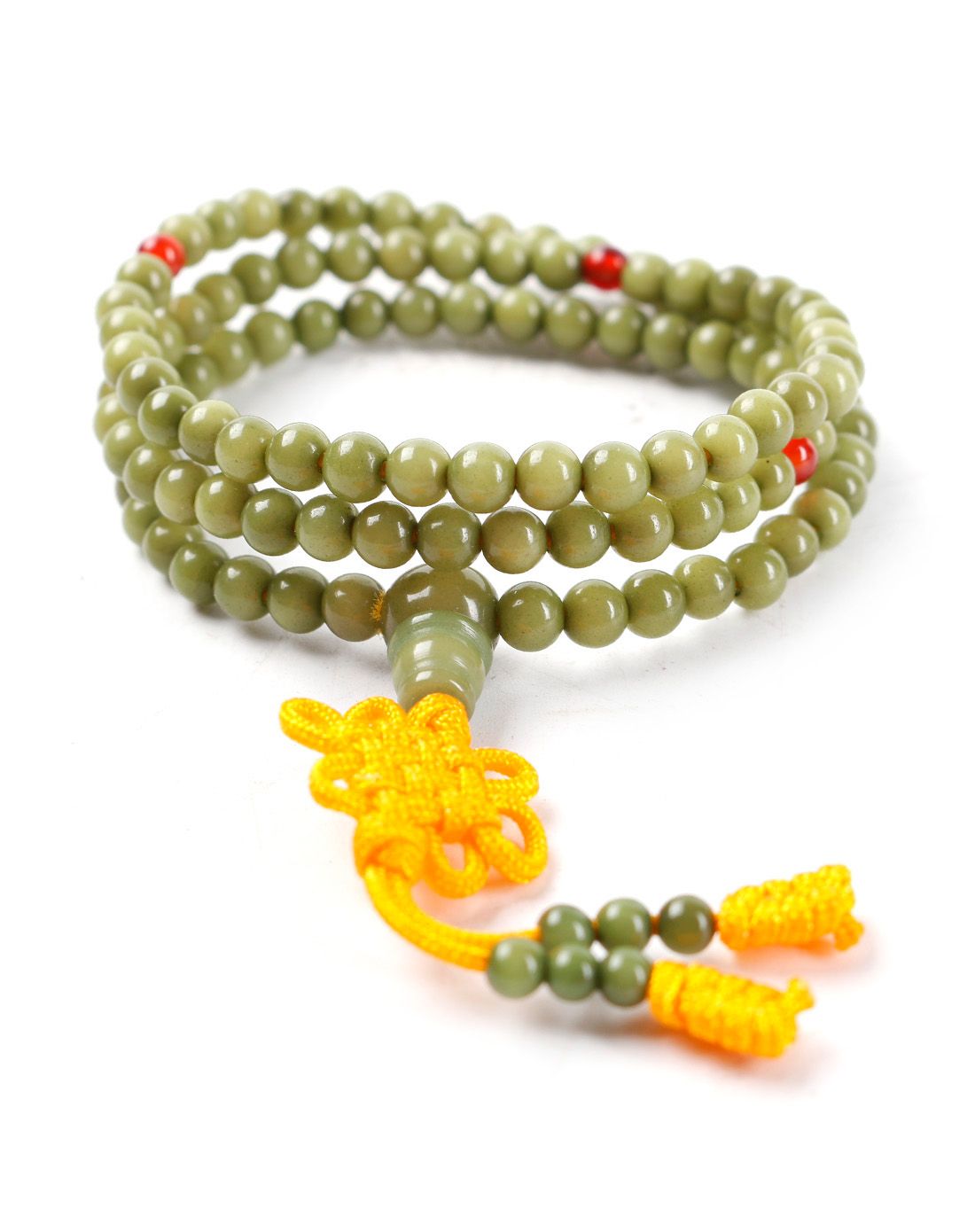 天然绿菩提根手串5mm