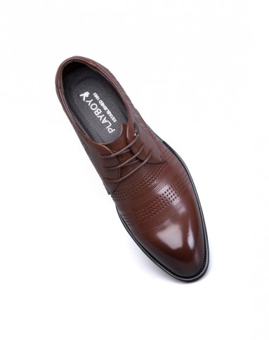 棕色头层牛皮男款商务正装单鞋