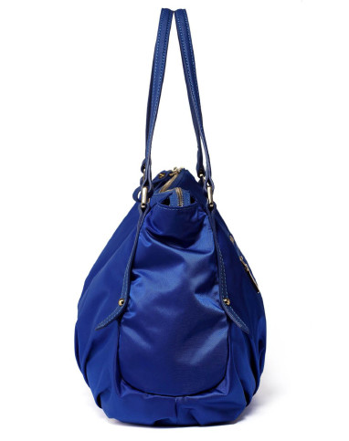 女款电光蓝色时尚超轻防水尼龙单肩包