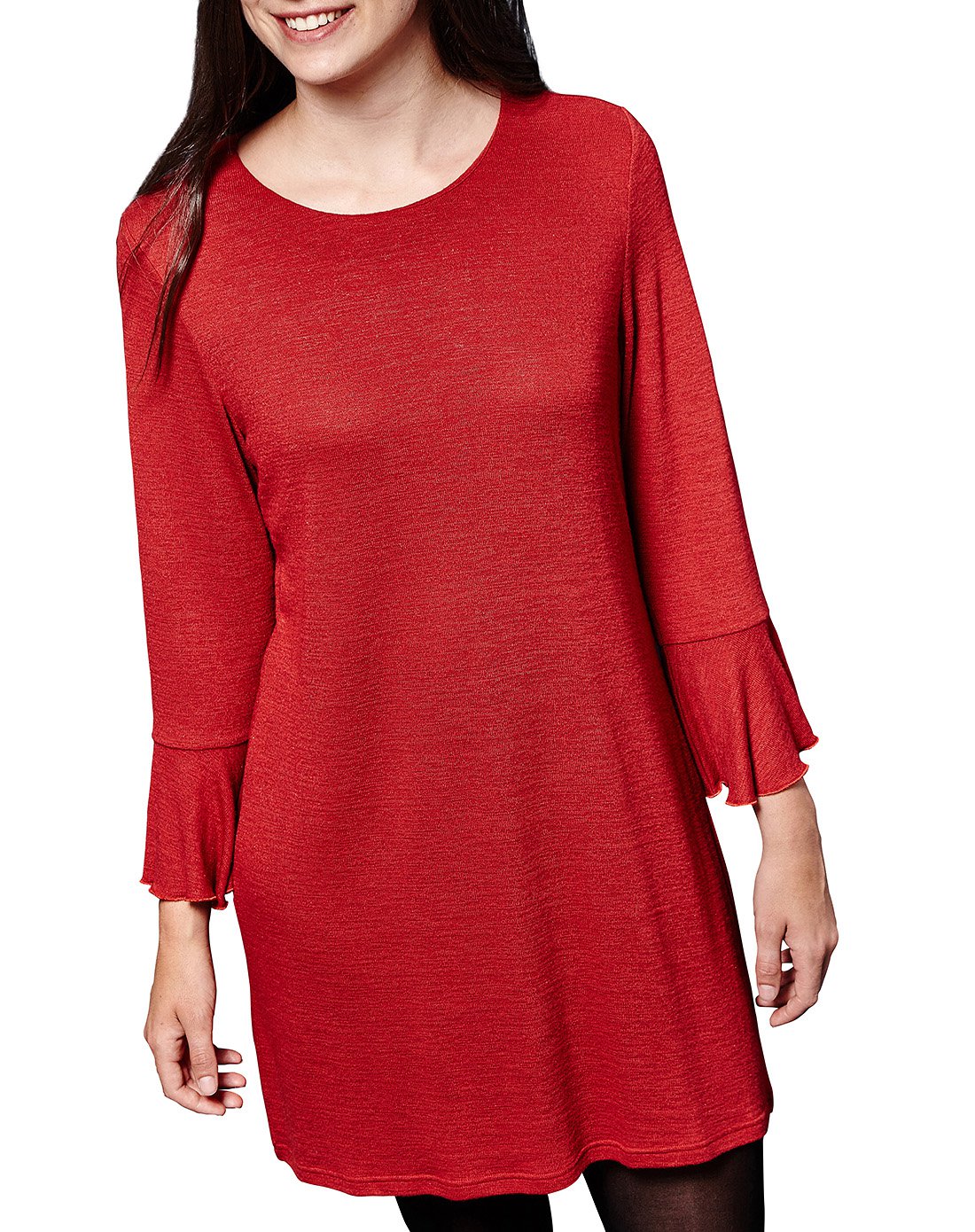 王妃挚爱美裙秋季专场修身荷叶边纯色连衣裙ym639burnt orange_唯品会