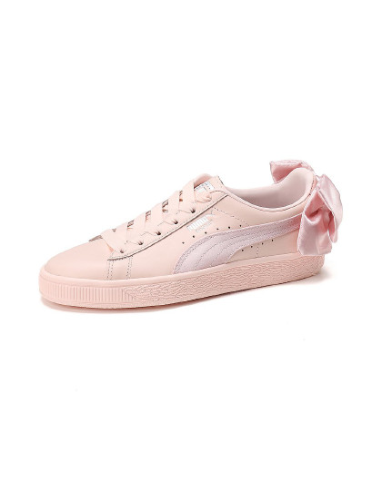 彪马puma basket 小白鞋 女款白色蝴蝶结运动鞋