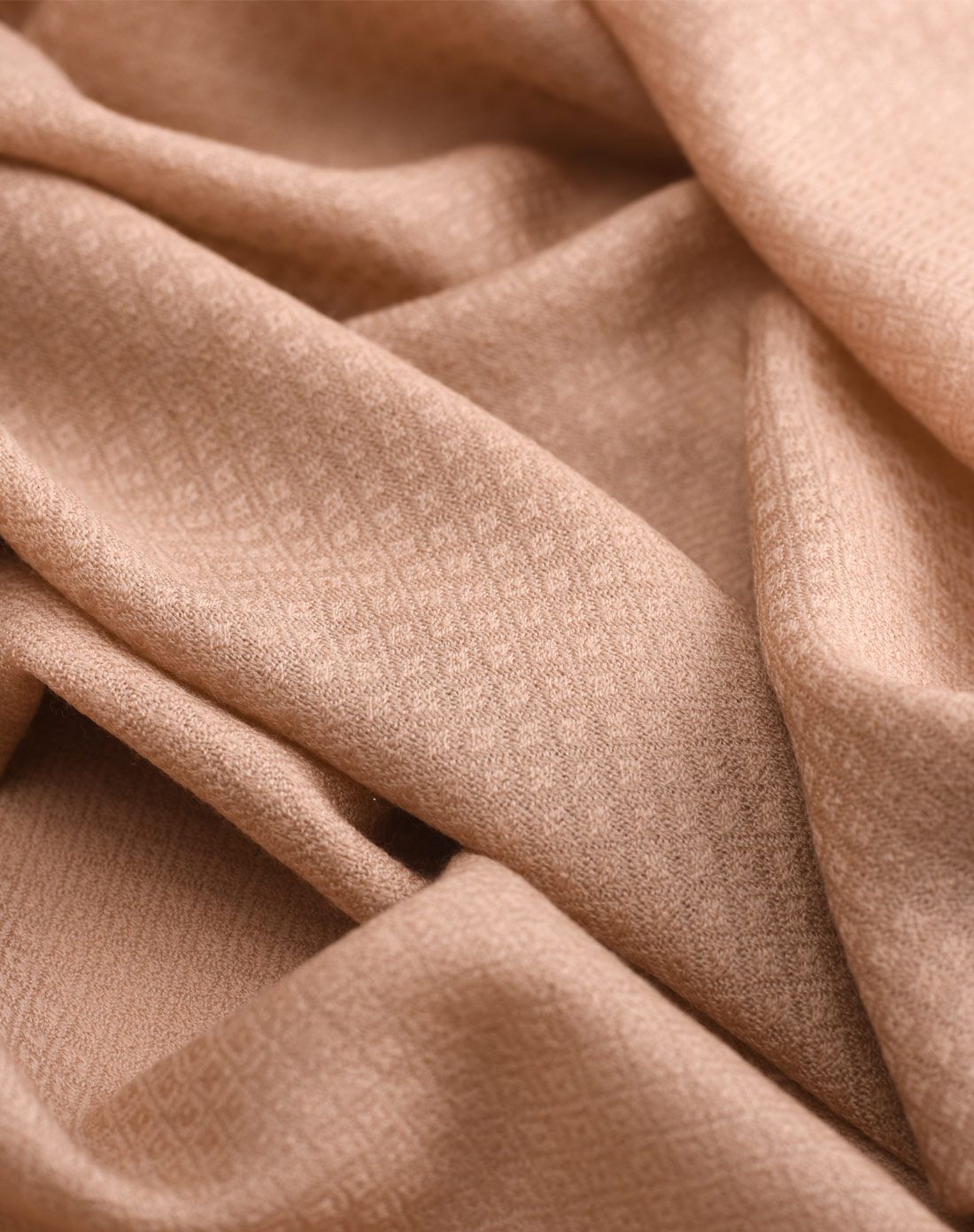 浅咖色纯羊毛钻石纹理纯色百搭披肩围巾