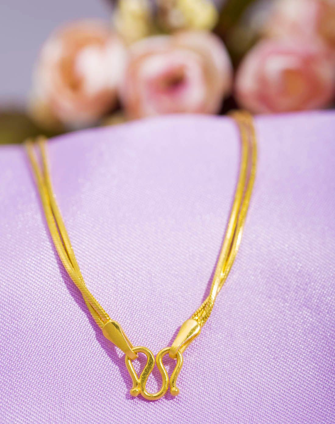 > 错落华彩 足金彩金凤彩套链系列 22.75克