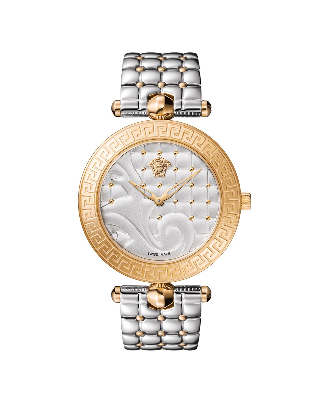 > 范思哲vanitas系列女款40mm经典复古浮雕精钢表带石英腕表