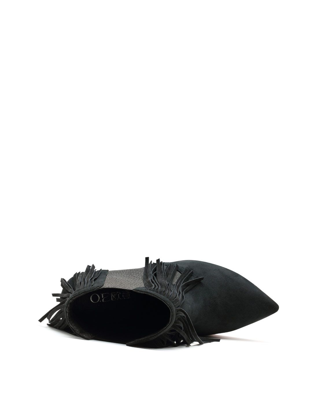 精选鞋靴爆款单品欧意15新款黑色欧美高跟羊京短靴e5437304601_唯品会