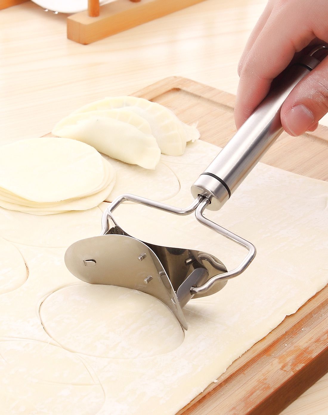 jm居家良品创意304不锈钢饺子皮模具切刀