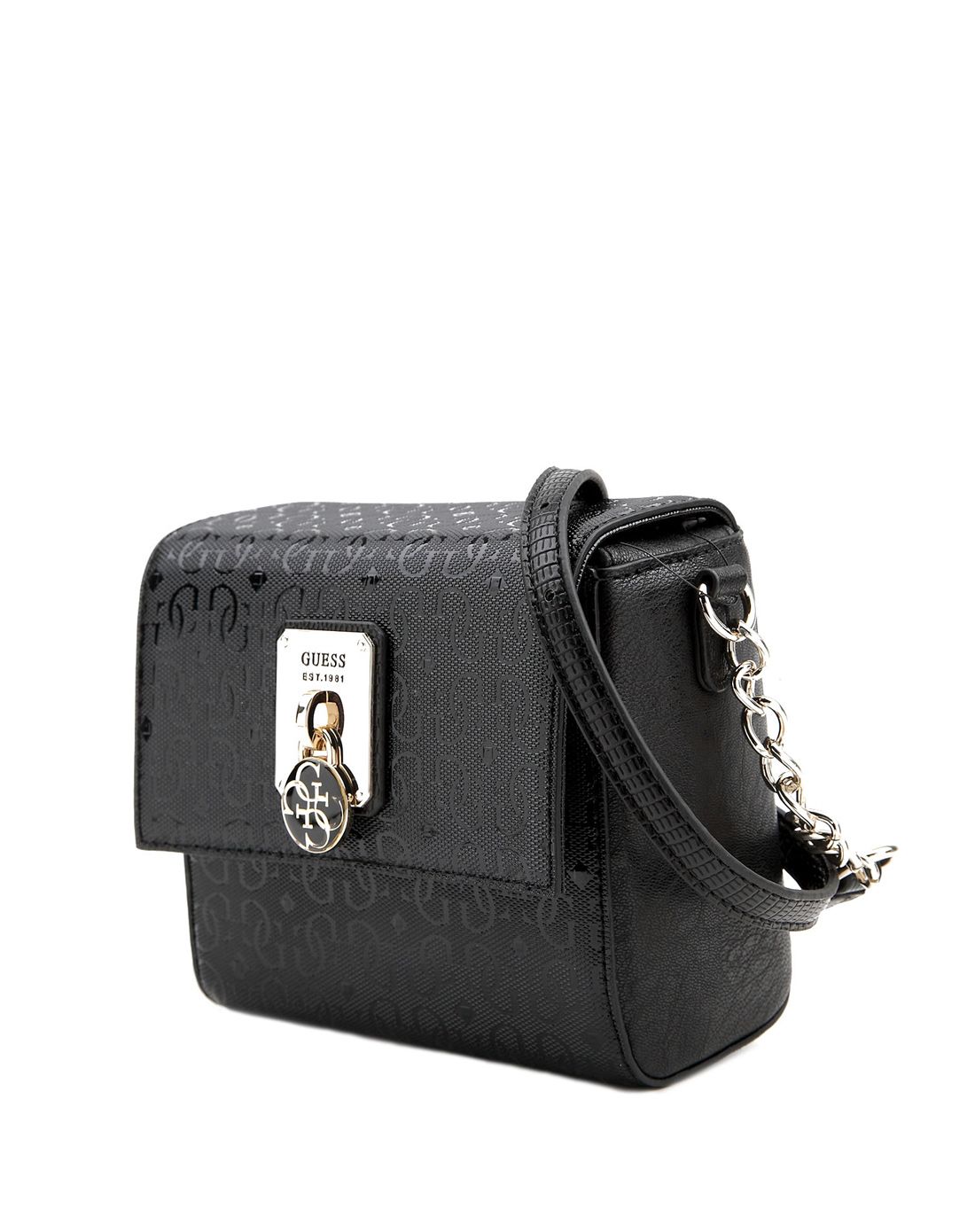 guess女士黑色单肩斜挎包