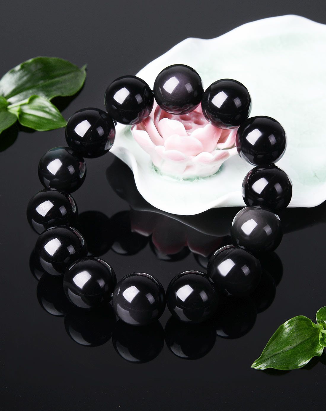 精选黑曜石男士16mm手串(附证书)