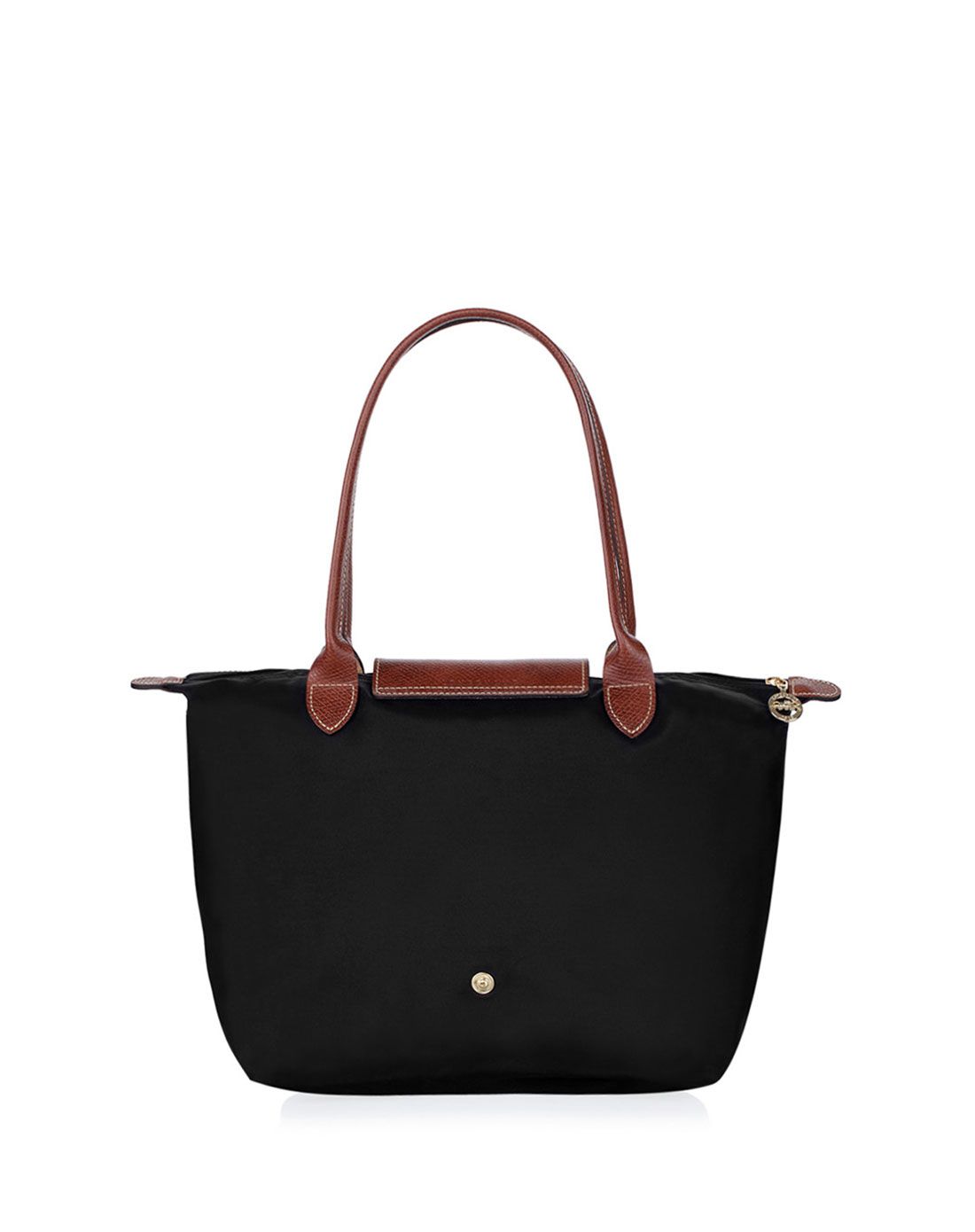 longchamp黑色长柄小号折叠包