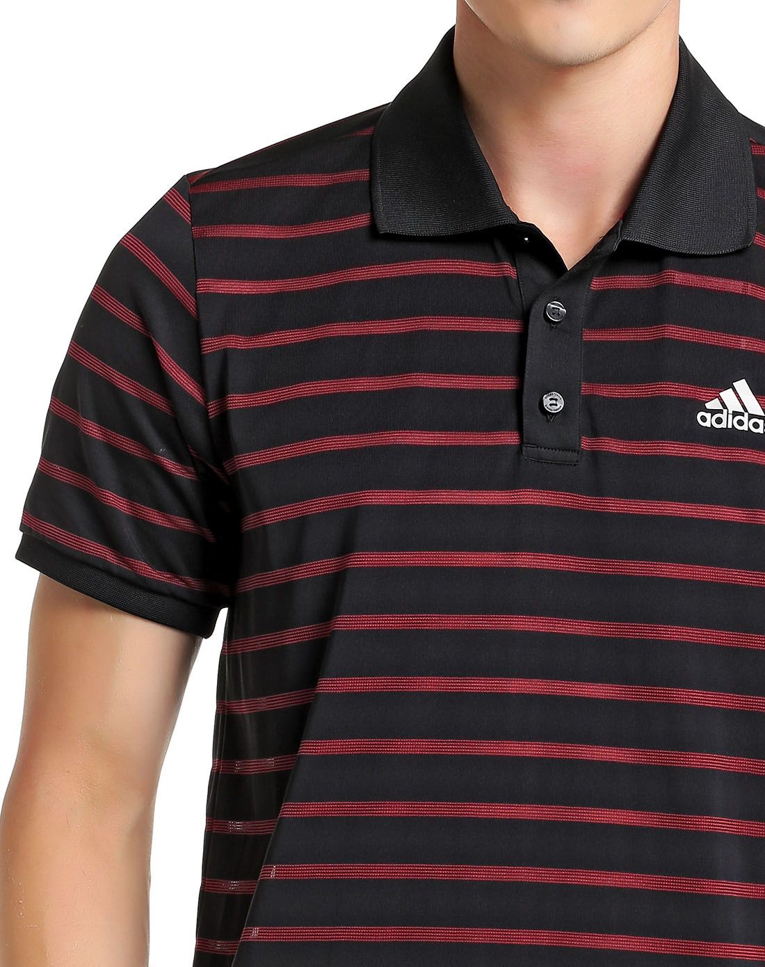 男款红黑条纹短袖polo衫 训练系列