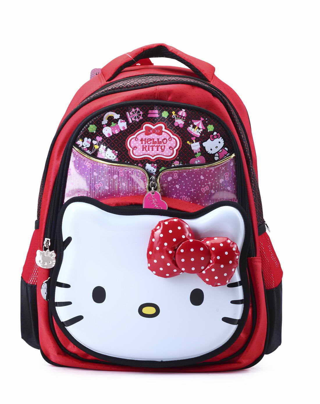 hello kitty女童红色书包