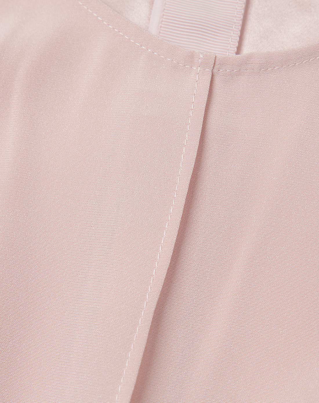 胭脂粉简约大气茧型时尚连衣裙