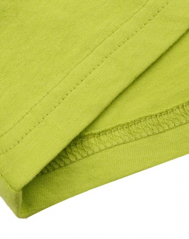 女童酸橙绿插肩袖圆领长袖t恤