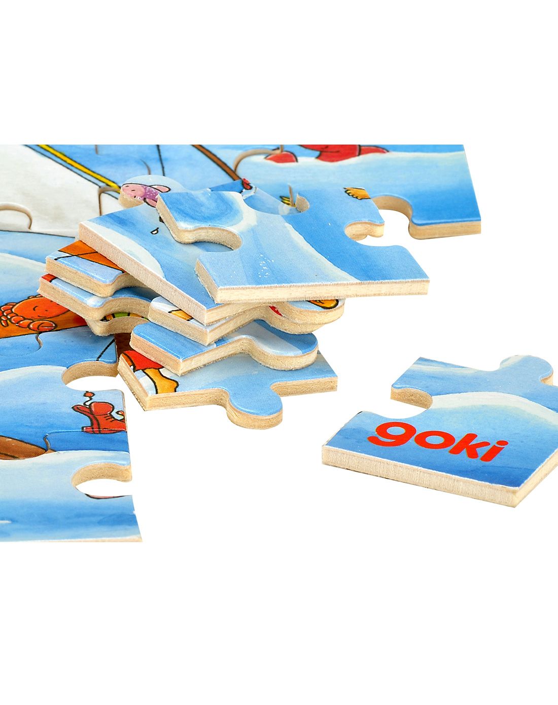 德国goki早教益智拼图椴木96片海盗船