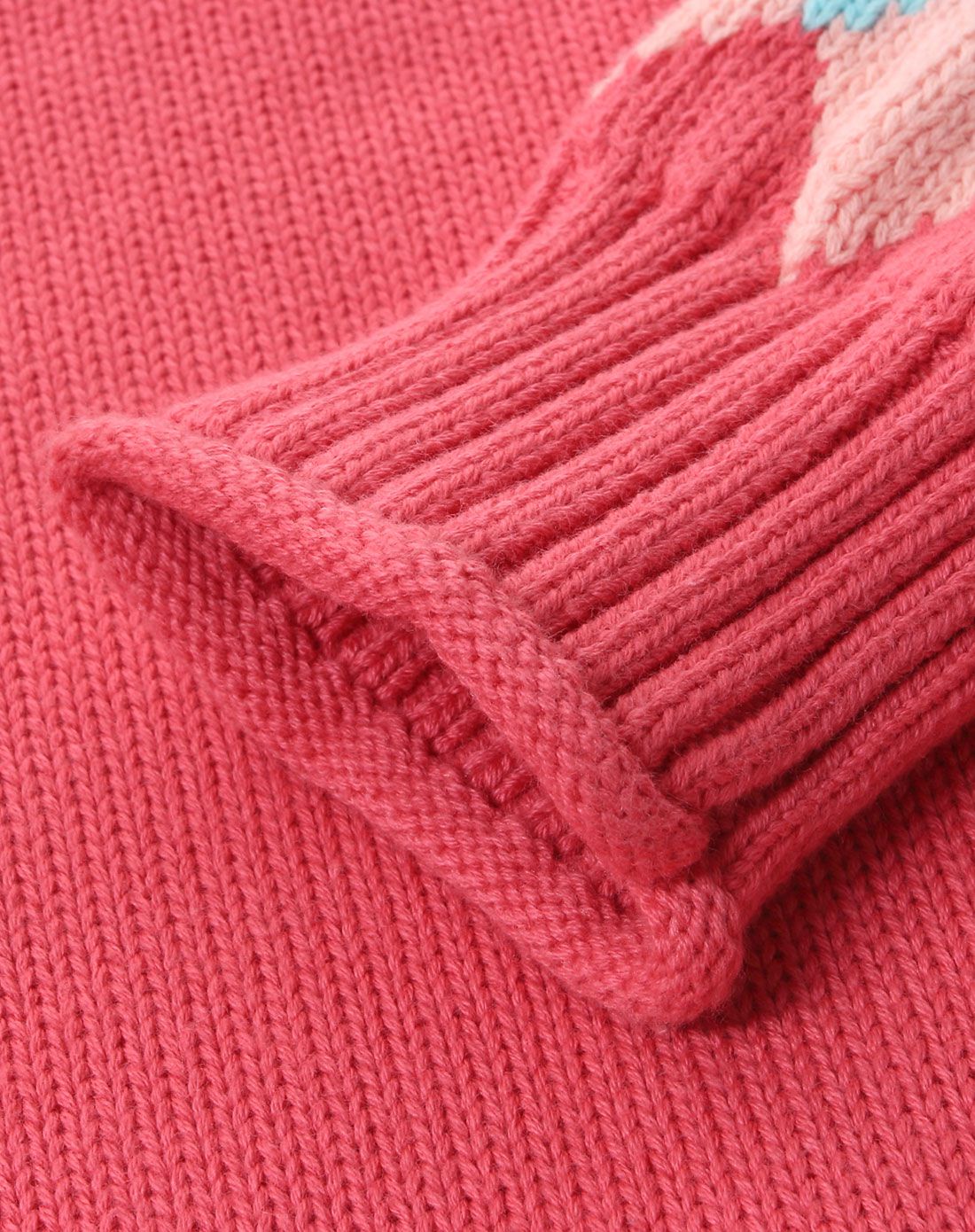 小猪班纳女童西瓜粉童高领长袖长款衫