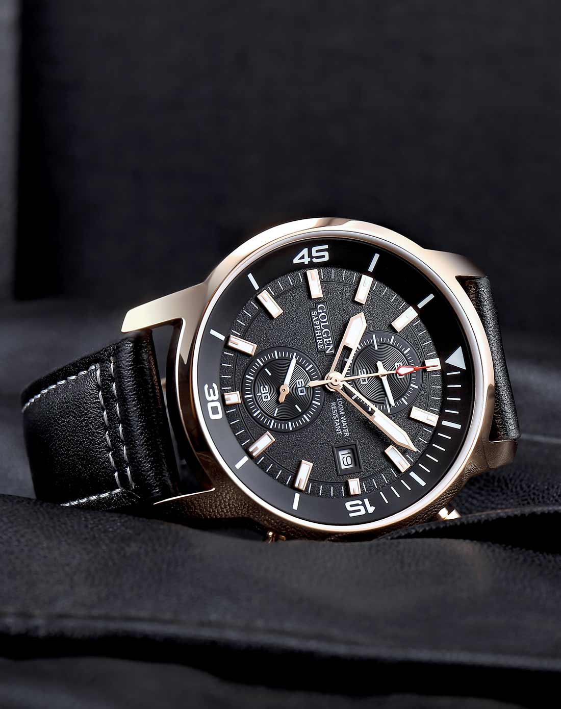 古尊golgen 100米防水石英男表