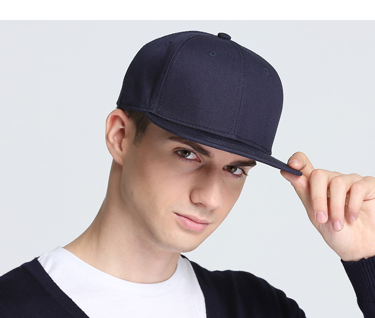 vec 简约百搭平沿帽纯棉街舞帽